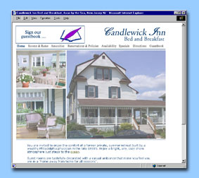 Candlewick Inn is one of the best bed and breakfasts at the Jersey Shore :: Web Site Design by dnetdesigns located in New Jersey